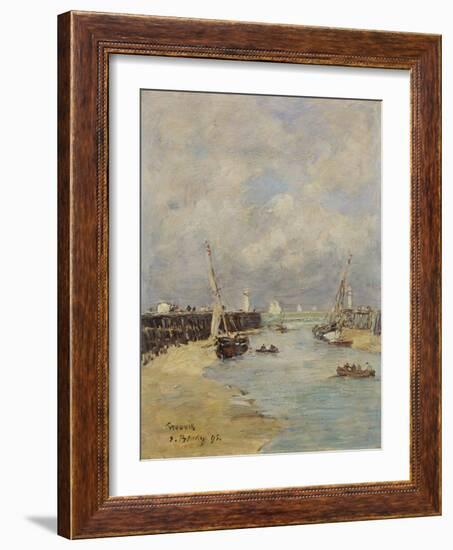 Low Tide at Trouville, 1895-Eugène Boudin-Framed Giclee Print