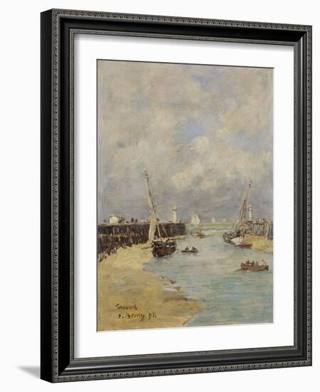 Low Tide at Trouville, 1895-Eugène Boudin-Framed Giclee Print