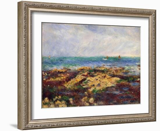 Low Tide at Yport, 1883-Pierre-Auguste Renoir-Framed Giclee Print