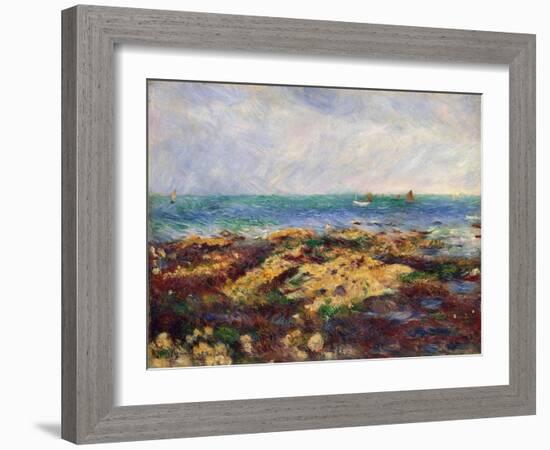 Low Tide at Yport, 1883-Pierre-Auguste Renoir-Framed Giclee Print