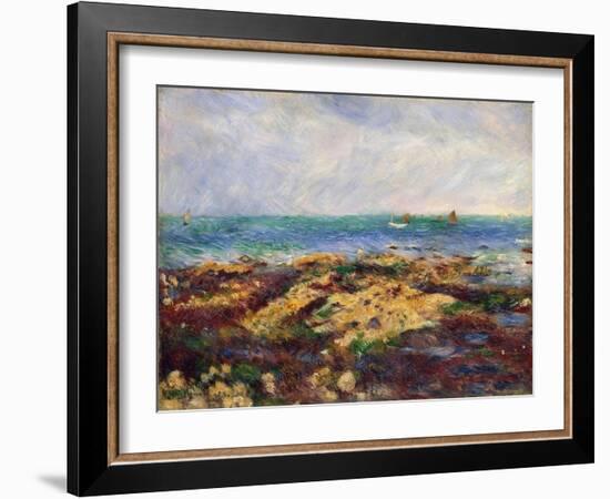 Low Tide at Yport, 1883-Pierre-Auguste Renoir-Framed Giclee Print