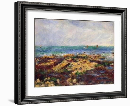 Low Tide at Yport, 1883-Pierre-Auguste Renoir-Framed Giclee Print