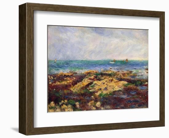 Low Tide at Yport, 1883-Pierre-Auguste Renoir-Framed Giclee Print