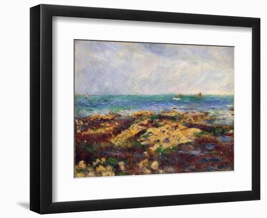 Low Tide at Yport, 1883-Pierre-Auguste Renoir-Framed Giclee Print