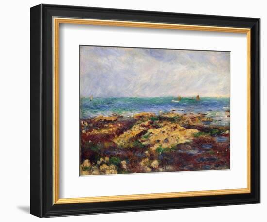 Low Tide at Yport, 1883-Pierre-Auguste Renoir-Framed Giclee Print