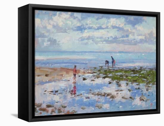 Low Tide Charmouth, 2012-Christopher Glanville-Framed Premier Image Canvas
