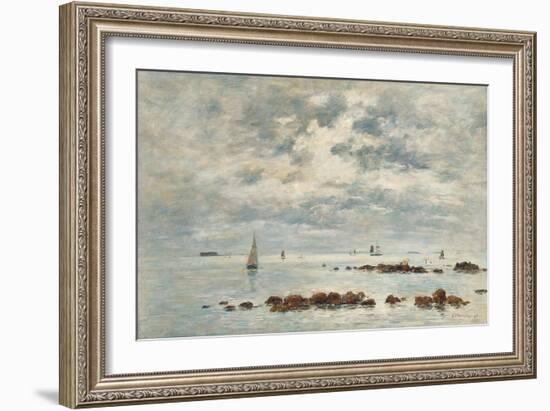 Low Tide, Saint Vaast La Hougue, 1892-Eugène Boudin-Framed Giclee Print