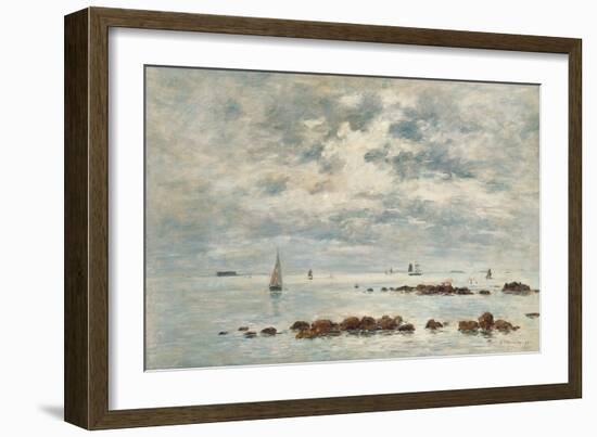 Low Tide, Saint Vaast La Hougue, 1892-Eugène Boudin-Framed Giclee Print