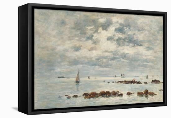 Low Tide, Saint Vaast La Hougue, 1892-Eugène Boudin-Framed Premier Image Canvas