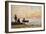 Low Tide - Shore and Fishermen at Sunset; Maree Basse - Rivage Et Pecheurs Au Coucher Du Soleil,…-Eugène Boudin-Framed Giclee Print