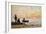 Low Tide - Shore and Fishermen at Sunset; Maree Basse - Rivage Et Pecheurs Au Coucher Du Soleil,…-Eugène Boudin-Framed Giclee Print