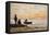 Low Tide - Shore and Fishermen at Sunset; Maree Basse - Rivage Et Pecheurs Au Coucher Du Soleil,…-Eugène Boudin-Framed Premier Image Canvas