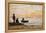 Low Tide - Shore and Fishermen at Sunset-Eugène Boudin-Framed Premier Image Canvas