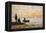 Low Tide - Shore and Fishermen at Sunset-Eugène Boudin-Framed Premier Image Canvas