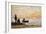 Low Tide - Shore and Fishermen at Sunset-Eugène Boudin-Framed Giclee Print