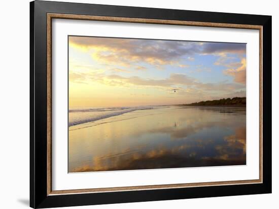 Low Tide Sunset on Playa Linda near Dominical-Stefano Amantini-Framed Photographic Print