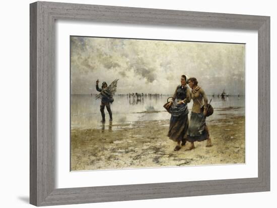 Low Tide-August Wilhelm Nikolaus Hagborg-Framed Giclee Print