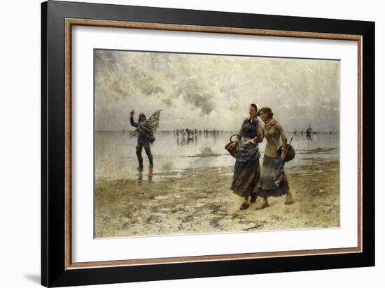 Low Tide-August Wilhelm Nikolaus Hagborg-Framed Giclee Print