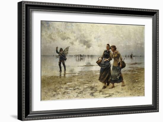 Low Tide-August Wilhelm Nikolaus Hagborg-Framed Giclee Print