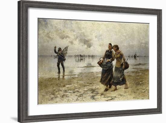 Low Tide-August Wilhelm Nikolaus Hagborg-Framed Giclee Print