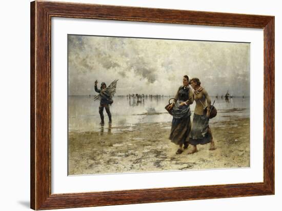 Low Tide-August Wilhelm Nikolaus Hagborg-Framed Giclee Print