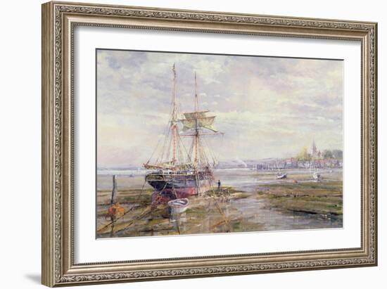 Low Water at Bosham, Sussex-John Sutton-Framed Giclee Print