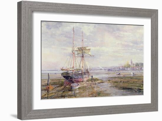 Low Water at Bosham, Sussex-John Sutton-Framed Giclee Print