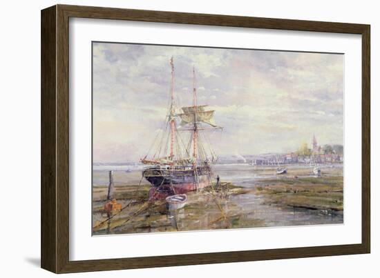 Low Water at Bosham, Sussex-John Sutton-Framed Giclee Print