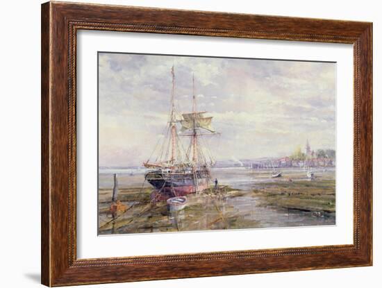 Low Water at Bosham, Sussex-John Sutton-Framed Giclee Print