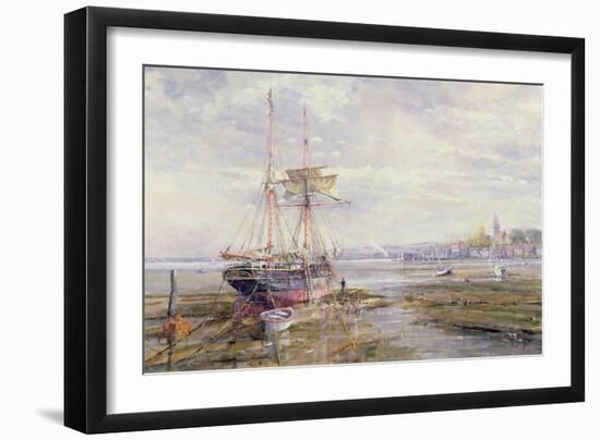 Low Water at Bosham, Sussex-John Sutton-Framed Giclee Print