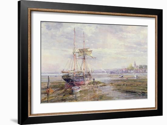 Low Water at Bosham, Sussex-John Sutton-Framed Giclee Print