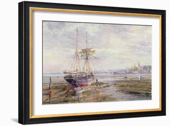 Low Water at Bosham, Sussex-John Sutton-Framed Giclee Print