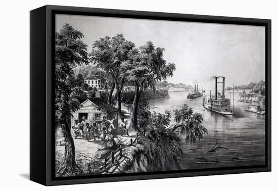 Low Water in the Mississippi, Pub. by Currier and Ives, 1867-Frances Flora Bond Palmer-Framed Premier Image Canvas