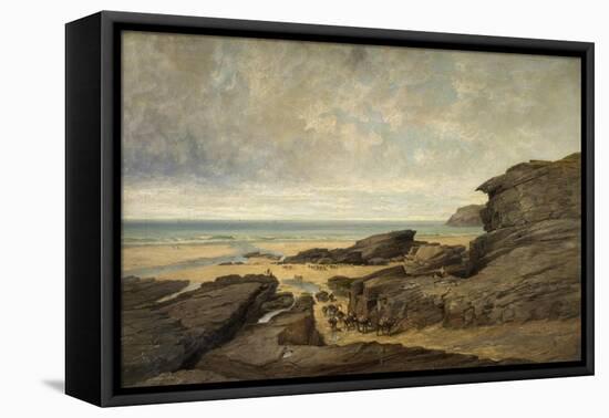 Low Water, Trebarwith Strand, Tintagel, Cornwall-James Holland-Framed Premier Image Canvas