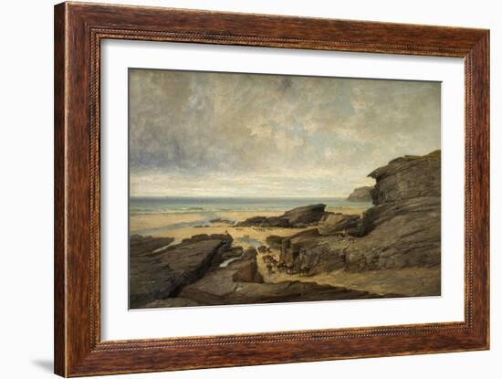 Low Water, Trebarwith Strand, Tintagel, Cornwall-James Holland-Framed Giclee Print
