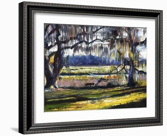 Lowcountry Spanish Moss Escape-Lucy P. McTier-Framed Giclee Print