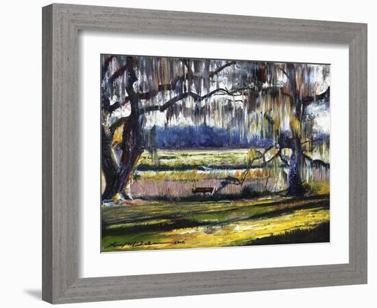 Lowcountry Spanish Moss Escape-Lucy P. McTier-Framed Premium Giclee Print