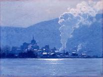 Grand Central and the Biltmore in Hazy Twilight-Lowell Birge Harrison-Laminated Giclee Print