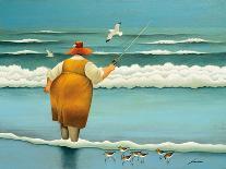 Cow Jumps over the Moon-Lowell Herrero-Framed Art Print