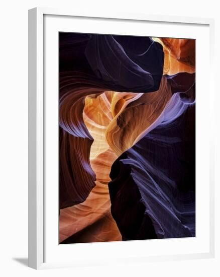 Lower Antelope Canyon Shows a Rainbow of Colors When Light Bounces Off the Sandstone-Miles Morgan-Framed Photographic Print