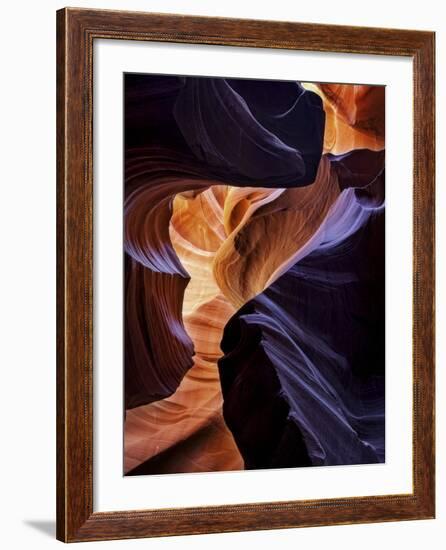 Lower Antelope Canyon Shows a Rainbow of Colors When Light Bounces Off the Sandstone-Miles Morgan-Framed Photographic Print