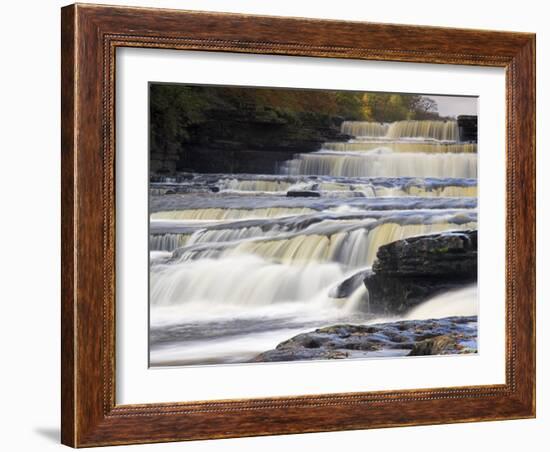 Lower Aysgarth Falls and Autumn Colours, Near Hawes, Wensleydale, Yorkshire, England-Neale Clarke-Framed Photographic Print