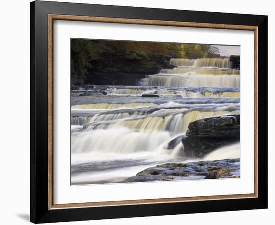 Lower Aysgarth Falls and Autumn Colours, Near Hawes, Wensleydale, Yorkshire, England-Neale Clarke-Framed Photographic Print