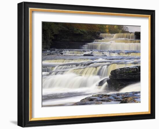 Lower Aysgarth Falls and Autumn Colours, Near Hawes, Wensleydale, Yorkshire, England-Neale Clarke-Framed Photographic Print