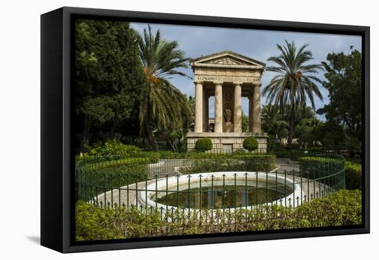 Lower Barrakka Gardens and the Alexander Ball Memorial, UNESCO World Heritage Site, Valetta, Malta-Michael Runkel-Framed Premier Image Canvas
