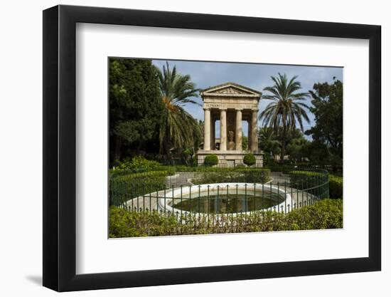 Lower Barrakka Gardens and the Alexander Ball Memorial, UNESCO World Heritage Site, Valetta, Malta-Michael Runkel-Framed Photographic Print