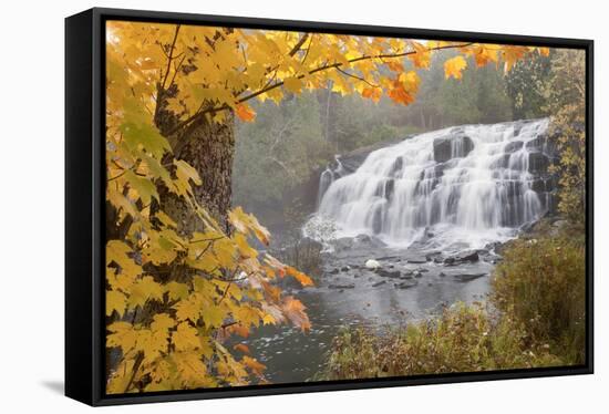 Lower Bond Falls In Autumn #2, Bruce Crossing, MI '11-Monte Nagler-Framed Stretched Canvas