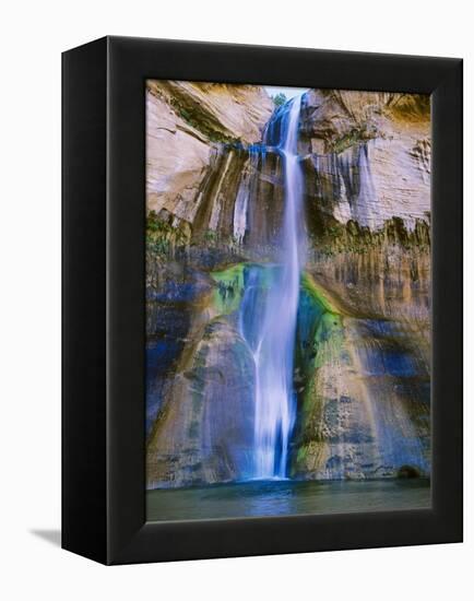 Lower Calf Creek Falls in Grand Staircase-Escalante Nat. Monument, Ut-Howie Garber-Framed Premier Image Canvas