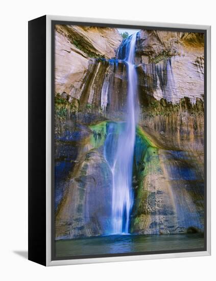Lower Calf Creek Falls in Grand Staircase-Escalante Nat. Monument, Ut-Howie Garber-Framed Premier Image Canvas