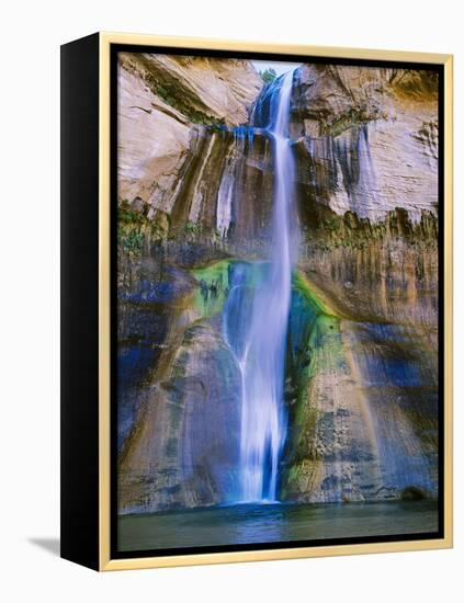 Lower Calf Creek Falls in Grand Staircase-Escalante Nat. Monument, Ut-Howie Garber-Framed Premier Image Canvas